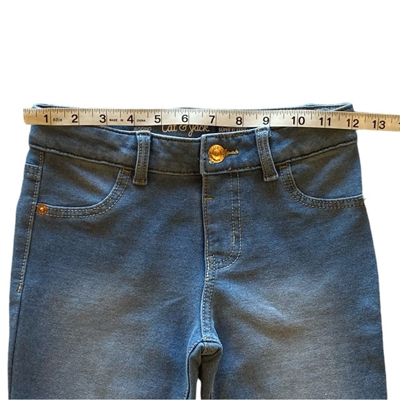 Cat & Jack Girls Blue Faux Denim Pants Size 6/7 Stretchy Great Condition! - Picture 6 of 9